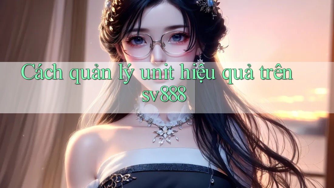 Cách quản lý unit hiệu quả trên sv888